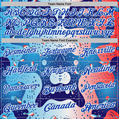 Custom Blue Thunder Blue Light Pink-White Bowling Geometric Performance Polo Shirt