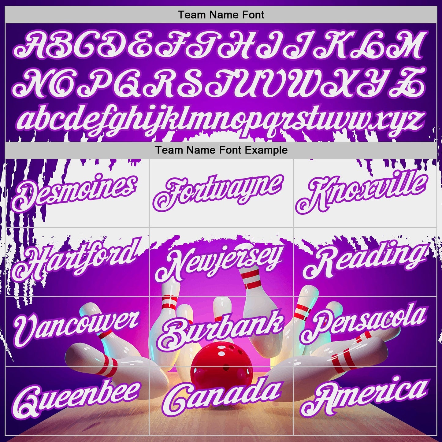 Custom Purple-White Bowling Strike Hitting Performance Polo Shirt