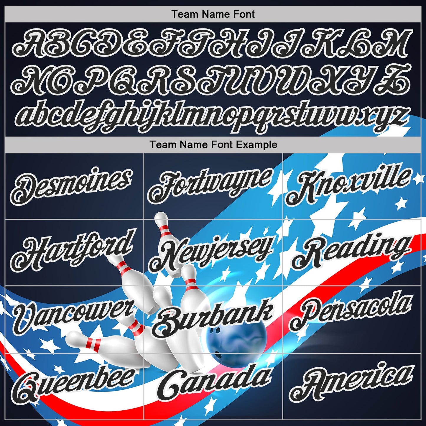 Custom Navy Black Blue Red-White Bowling Strike American Flag Performance Polo Shirt