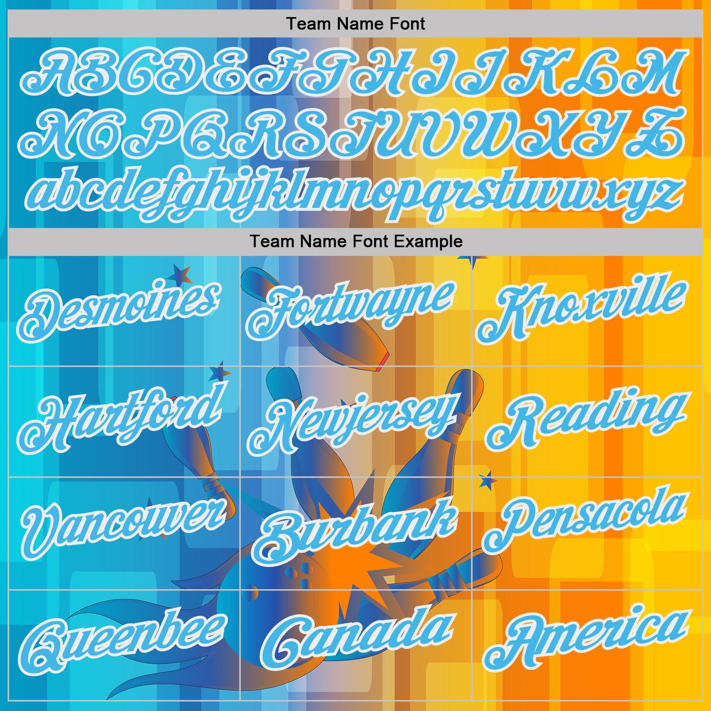 Custom Yellow Sky Blue Blue-White Bowling Strike Colorful Geometric Performance Polo Shirt
