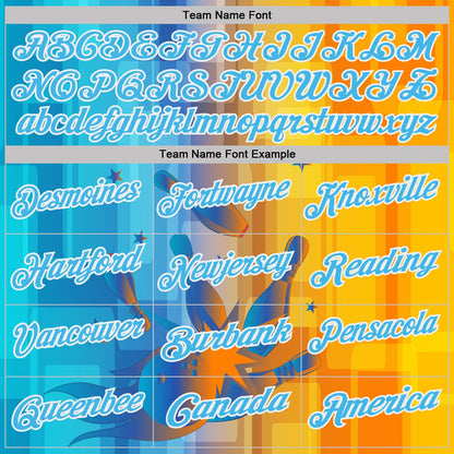 Custom Yellow Sky Blue Blue-White Bowling Strike Colorful Geometric Performance Polo Shirt