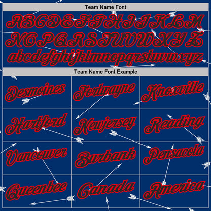 Custom US Navy Blue Black-Fire Red Arrow Archery Performance Polo Shirt