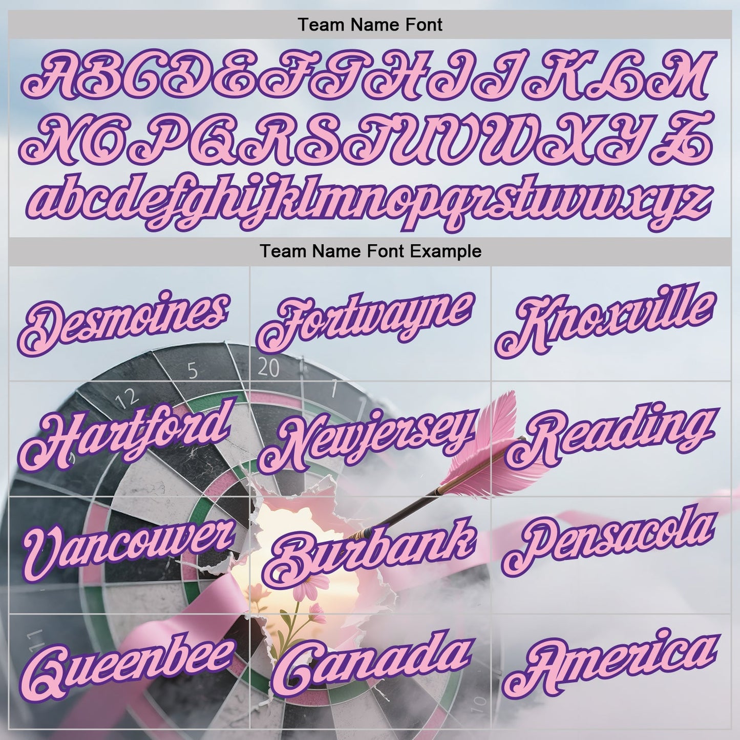 Custom Gray Light Pink-Purple Darts Pink Ribbon Breast Cancer Awareness Dartboard Performance Polo Shirt