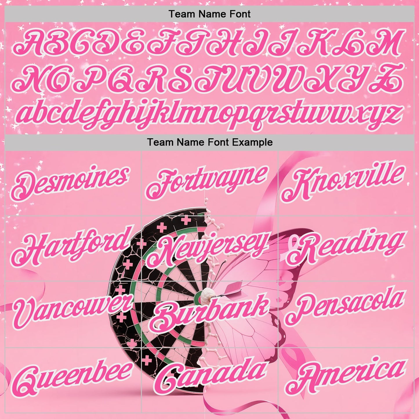 Custom Pink-White Darts Pink Ribbon Butterfly Breast Cancer Awareness Dartboard Performance Polo Shirt