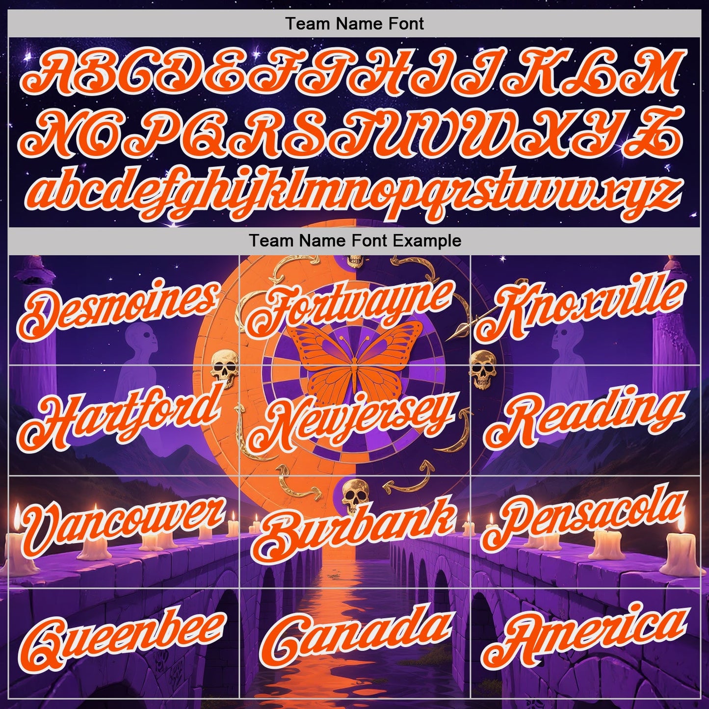 Custom Navy Orange Purple-White Darts Day of the Dead Sugar Skull Dartboard Performance Polo Shirt
