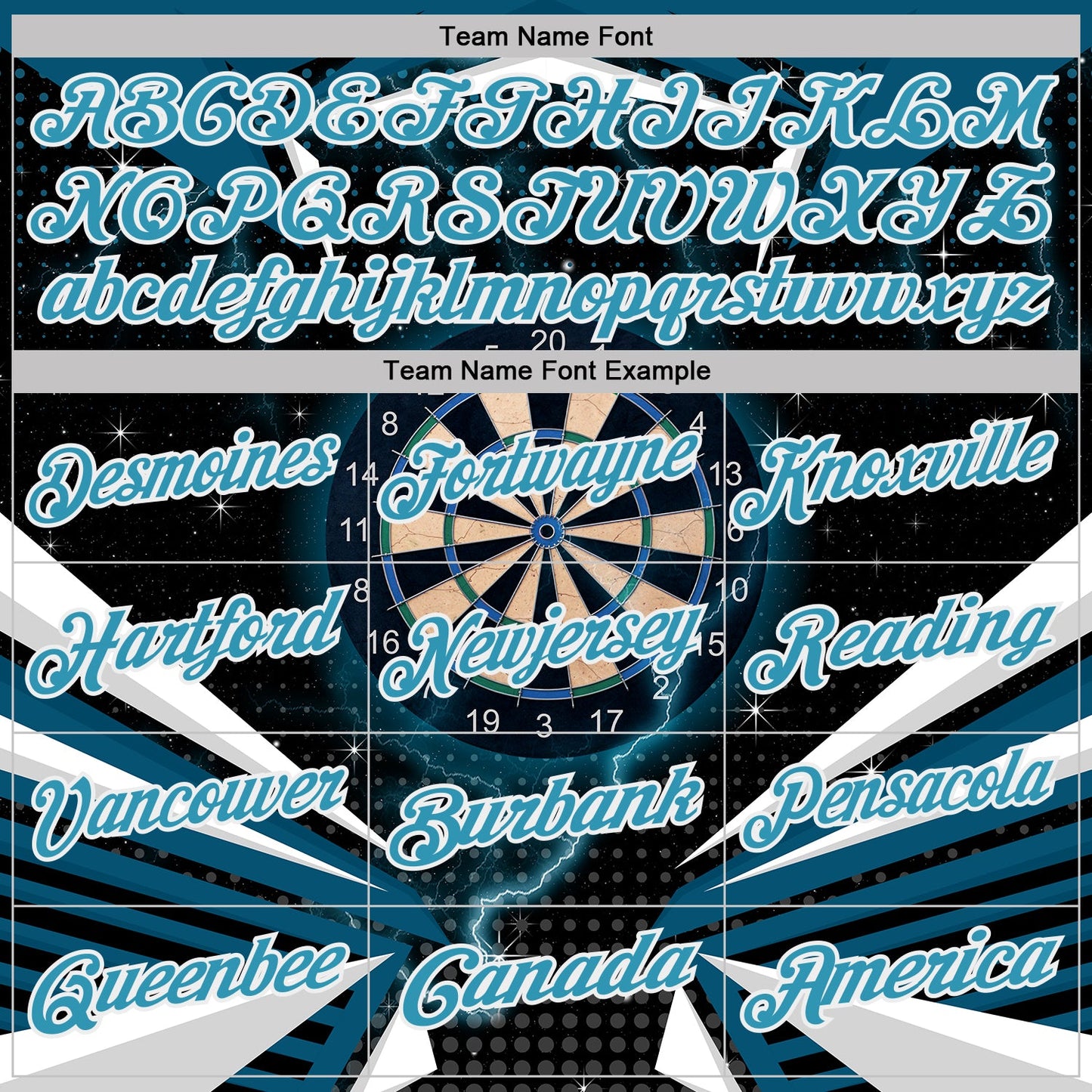 Custom Black Panther Blue-White Darts Lightning Dartboard Performance Polo Shirt