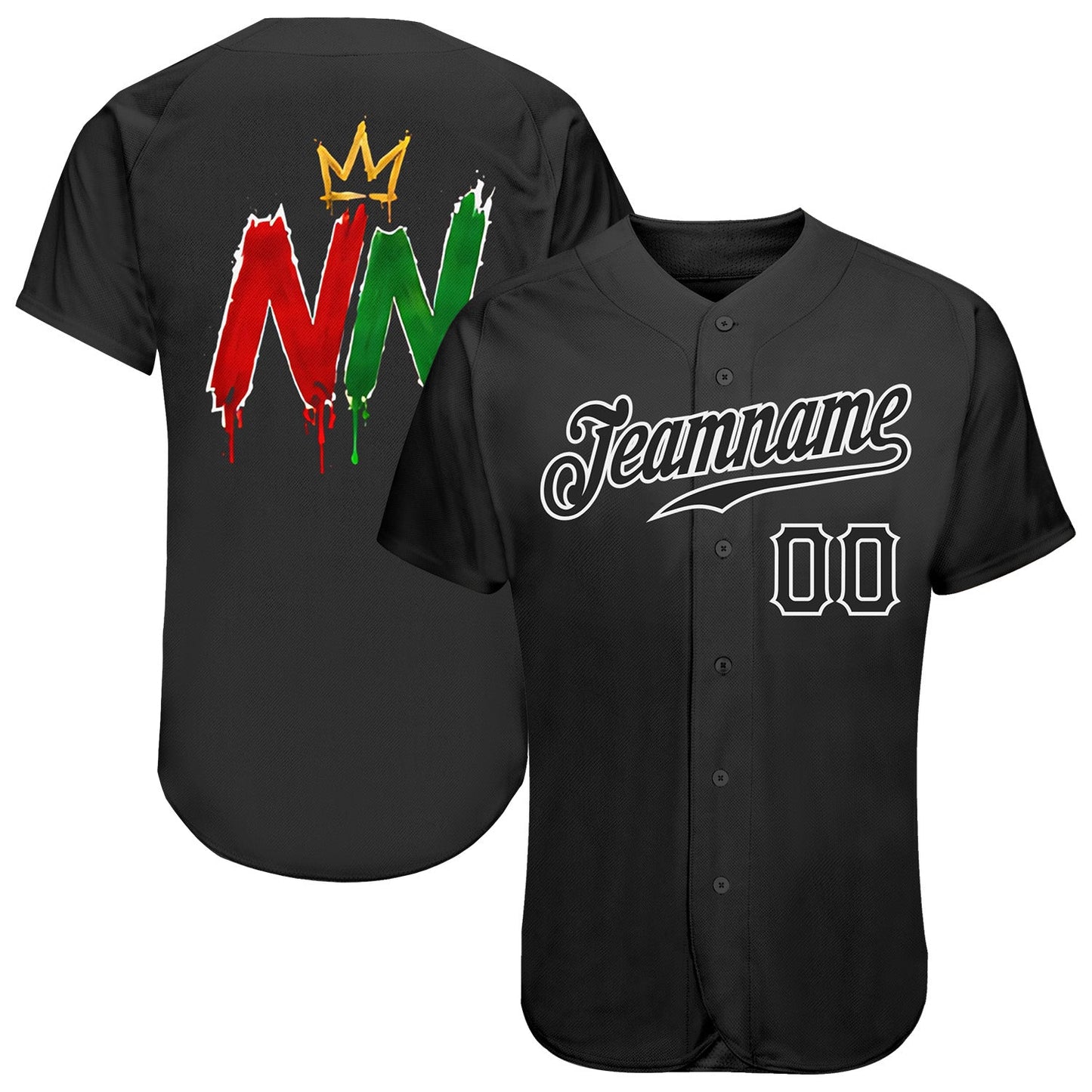 Custom Black-White Nasty Nation Daily Authentic Baseball Jersey