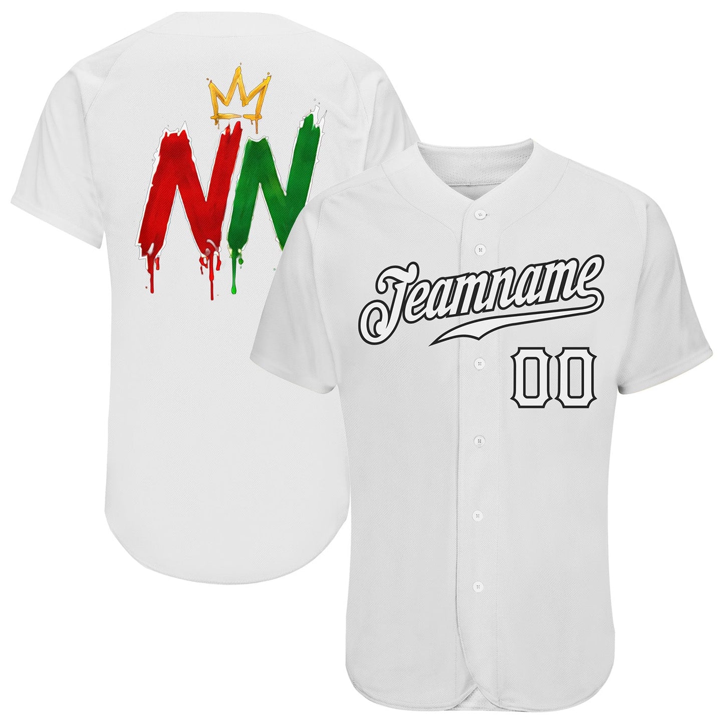 Custom White-Black Nasty Nation Daily Authentic Baseball Jersey