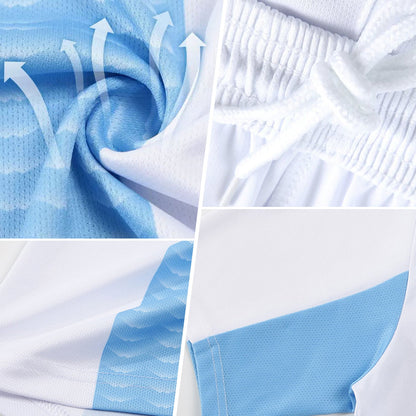 Custom Royal Red-White USA Style Patriotic Diagonal Flowing Lines Sublimation Soccer Uniform Jersey