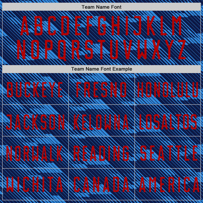 Custom Navy Red-Blue USA Style Patriotic Diagonal Flowing Lines Sublimation Soccer Uniform Jersey