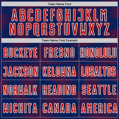 Custom US Navy Blue Red-White USA Style Patriotic Gradient Pinstripe Sublimation Soccer Uniform Jersey