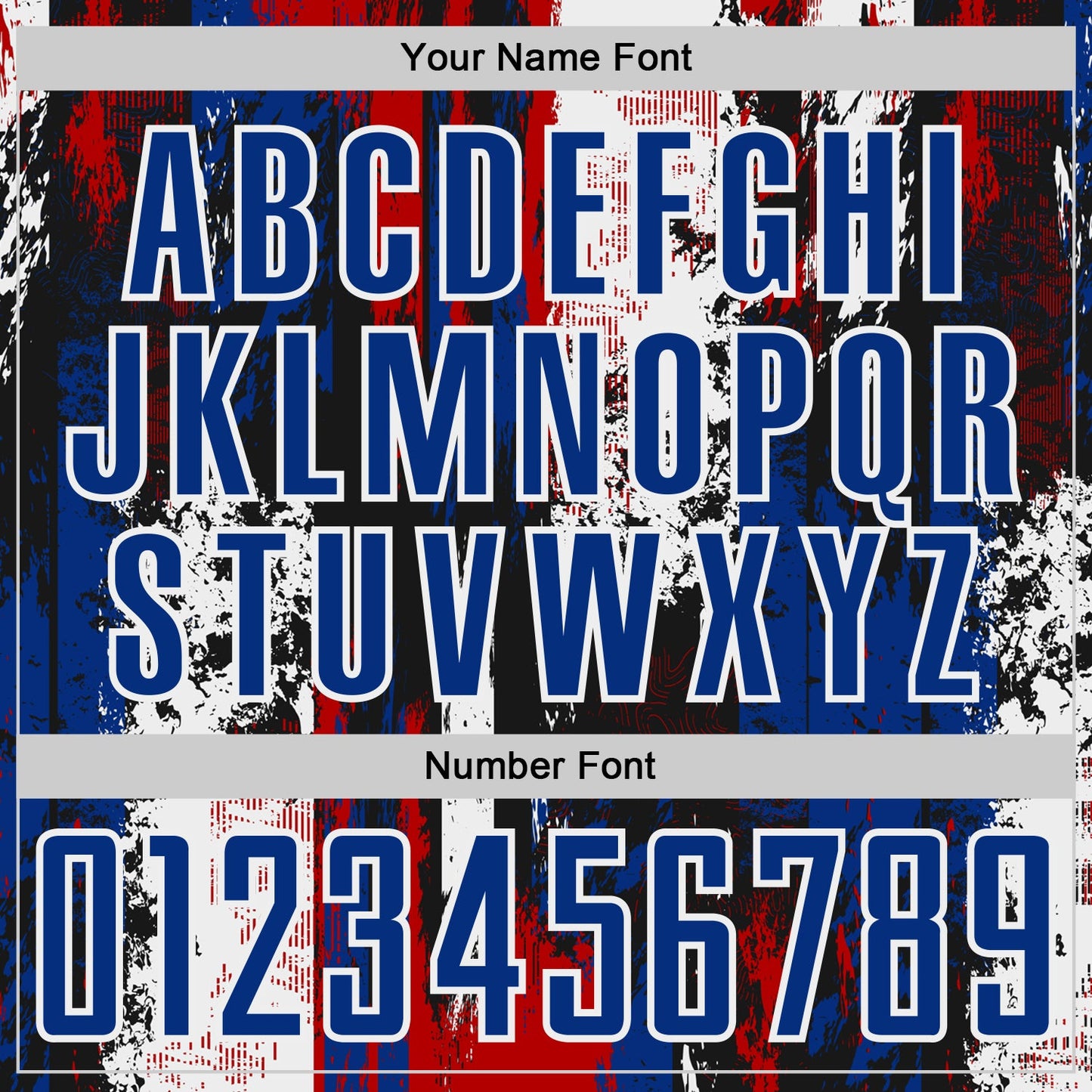 Custom Black Royal Red-White USA Style Patriotic Splatter Sublimation Soccer Uniform Jersey