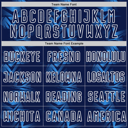 Custom Navy Powder Blue-White USA Style Patriotic Geometric Chevron Lines Sublimation Soccer Uniform Jersey