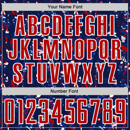 Custom Navy Red-White USA Style Patriotic Abstract Mosaic Confetti Sublimation Soccer Uniform Jersey
