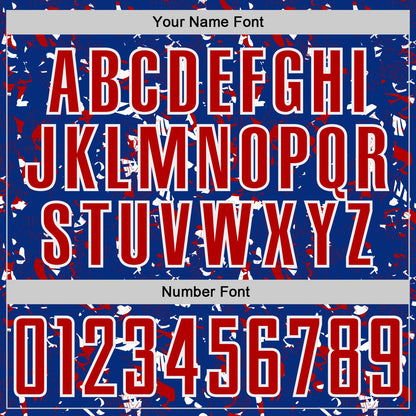 Custom Royal Red-White USA Style Patriotic Abstract Mosaic Confetti Sublimation Soccer Uniform Jersey