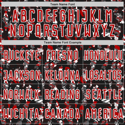 Custom Black Red-White USA Style Patriotic Abstract Mosaic Confetti Sublimation Soccer Uniform Jersey
