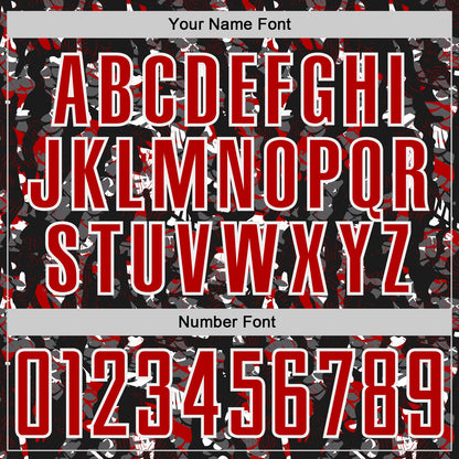 Custom Black Red-White USA Style Patriotic Abstract Mosaic Confetti Sublimation Soccer Uniform Jersey
