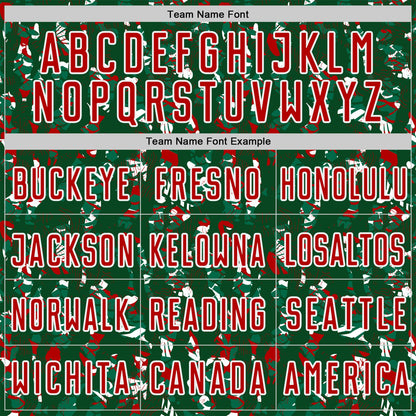 Custom Green Red-White USA Style Patriotic Abstract Mosaic Confetti Sublimation Soccer Uniform Jersey