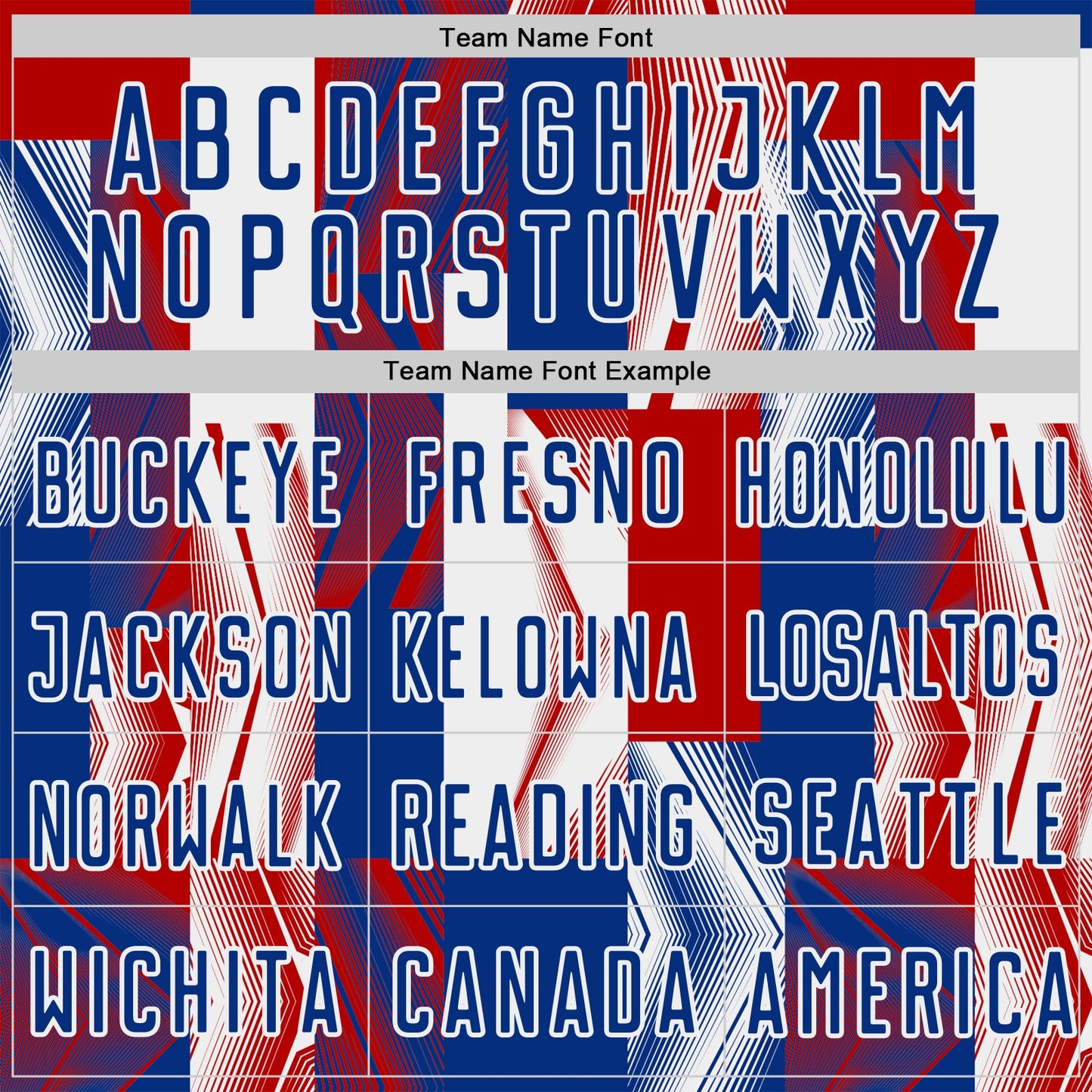 Custom Royal White-Red USA Style Patriotic Geometric Lines Sublimation Soccer Uniform Jersey