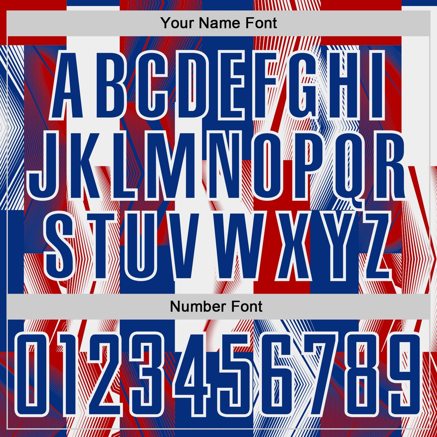 Custom Royal White-Red USA Style Patriotic Geometric Lines Sublimation Soccer Uniform Jersey