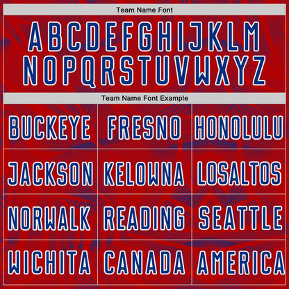 Custom Red Royal-White USA Style Patriotic Geometric Lines Sublimation Soccer Uniform Jersey