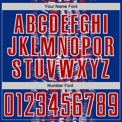 Custom Royal Red-White USA Style Patriotic Geometric Fragments Sublimation Soccer Uniform Jersey