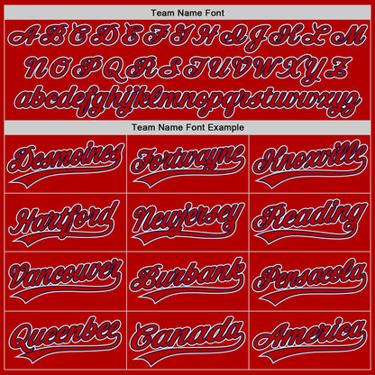 Custom Red Navy-White Raglan Sleeves Stripes Two-Button Unisex Softball Jersey