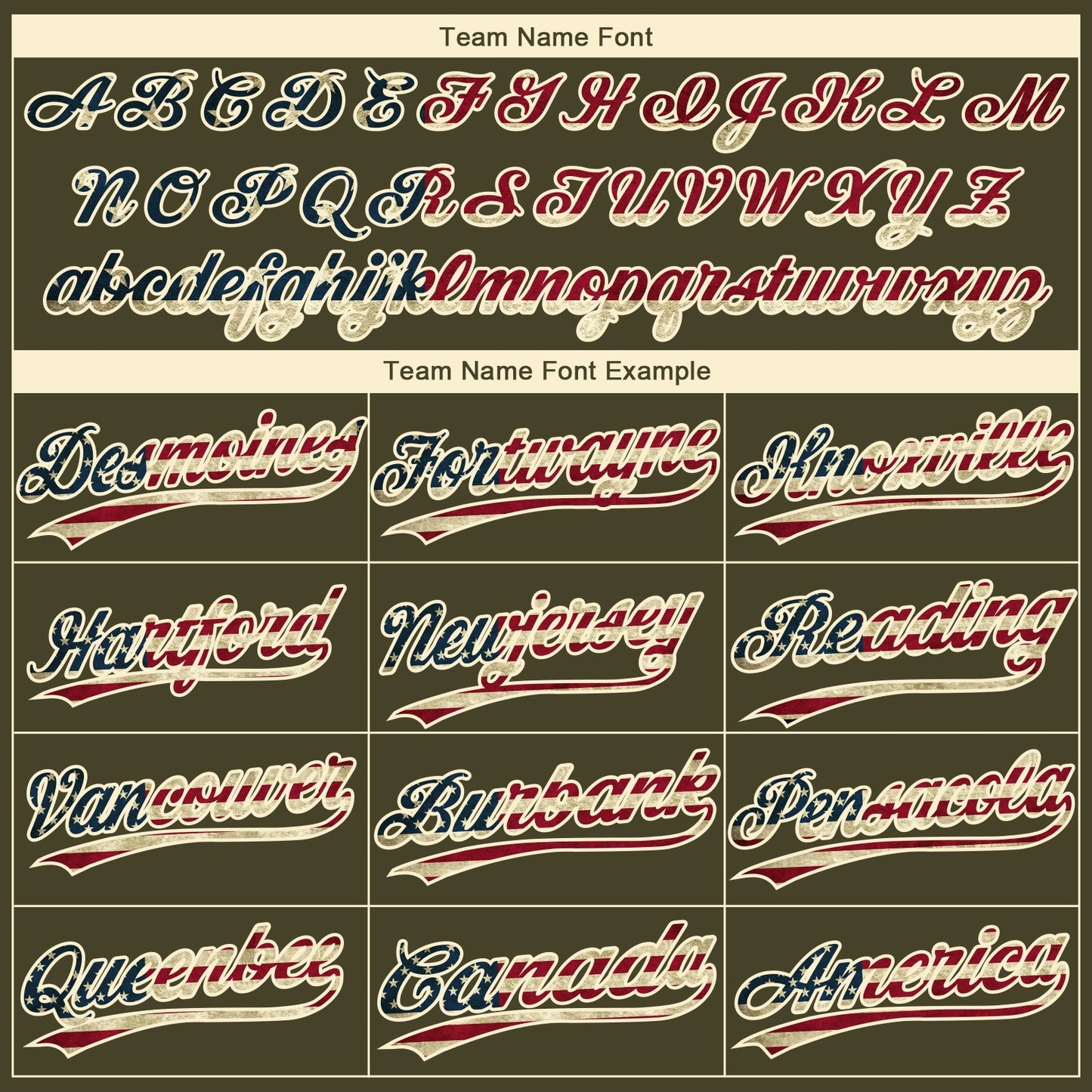 Custom Olive Vintage USA Flag Cream-Crimson Raglan Sleeves Stripes Two-Button Unisex Softball Jersey