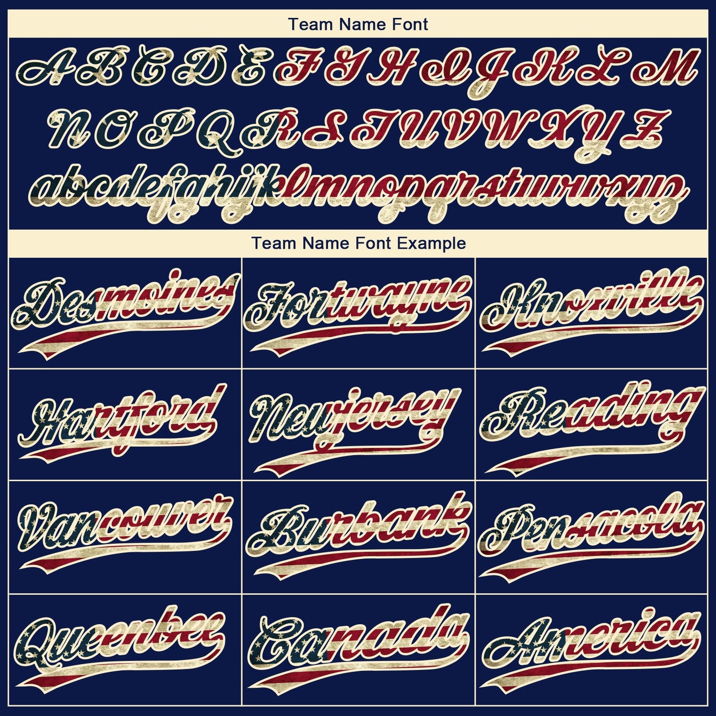 Custom Navy Vintage USA Flag Cream-Crimson Raglan Sleeves Stripes Two-Button Unisex Softball Jersey