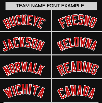 Custom Black Red T-shirt Classic Style Stripe Fashion Sports Shirt for Youth & Adults