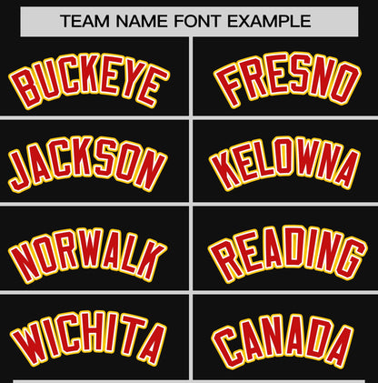 Custom Black Red T-shirt Classic Style Stripe Fashion Sports Shirt for Youth & Adults
