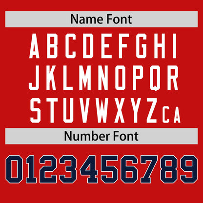 Custom Red Navy T-shirt Classic Style Stripe Fashion Sports Shirt for Youth & Adults