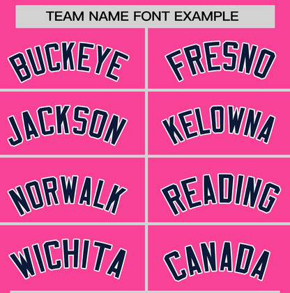 Custom Pink Navy T-shirt Classic Style Stripe Fashion Sports Shirt for Youth & Adults