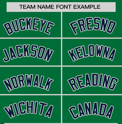 Custom Kelly Green Navy T-shirt Classic Style Stripe Fashion Sports Shirt for Youth & Adults