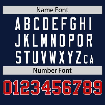 Custom Navy Red T-shirt Classic Style Stripe Fashion Sports Shirt for Youth & Adults