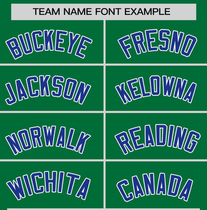 Custom Kelly Green Royal Blue T-shirt Classic Style Stripe Fashion Sports Shirt for Youth & Adults