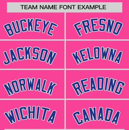 Custom Pink Royal Blue T-shirt Classic Style Stripe Fashion Sports Shirt for Youth & Adults