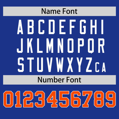 Custom Royal Blue Orange T-shirt Classic Style Stripe Fashion Sports Shirt for Youth & Adults