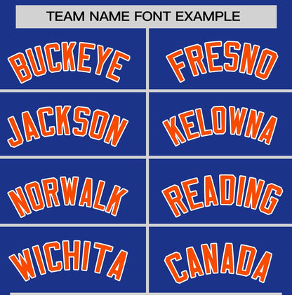 Custom Royal Blue Orange T-shirt Classic Style Stripe Fashion Sports Shirt for Youth & Adults