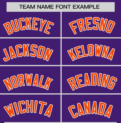 Custom Purple Orange T-shirt Classic Style Stripe Fashion Sports Shirt for Youth & Adults
