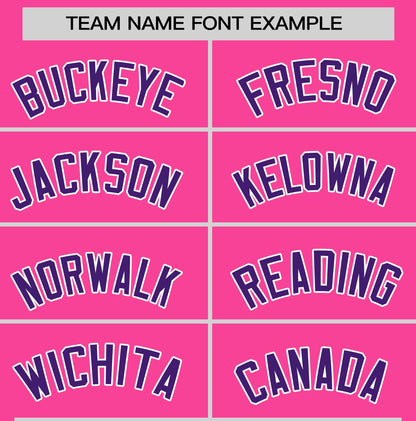 Custom Pink Purple T-shirt Classic Style Stripe Fashion Sports Shirt for Youth & Adults