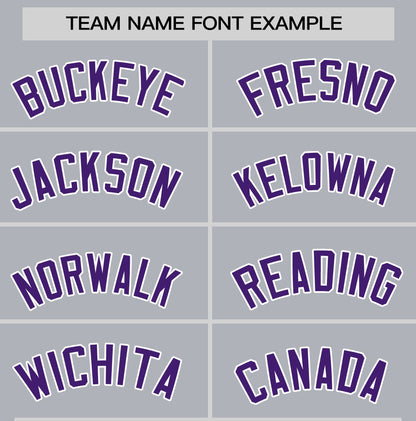 Custom Gray Purple T-shirt Classic Style Stripe Fashion Sports Shirt for Youth & Adults