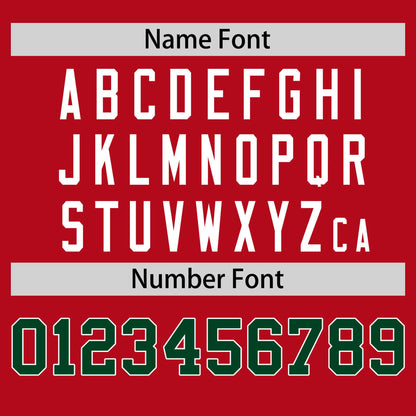 Custom Red Green T-shirt Classic Style Stripe Fashion Sports Shirt for Youth & Adults