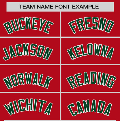Custom Red Green T-shirt Classic Style Stripe Fashion Sports Shirt for Youth & Adults