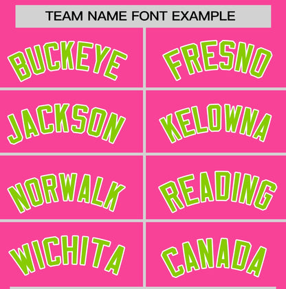 Custom Pink Neon Green T-shirt Classic Style Stripe Fashion Sports Shirt for Youth & Adults