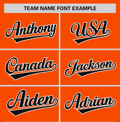 Custom Orange Black T-shirt Classic Style Stripe Fashion Sports Shirt for Youth & Adults