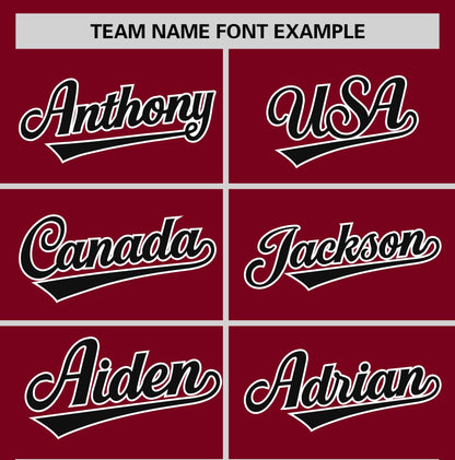 Custom Crimson Black T-shirt Classic Style Stripe Fashion Sports Shirt for Youth & Adults