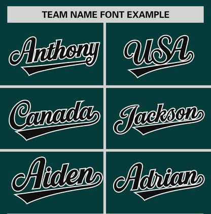Custom Midnight Green Black T-shirt Classic Style Stripe Fashion Sports Shirt for Youth & Adults