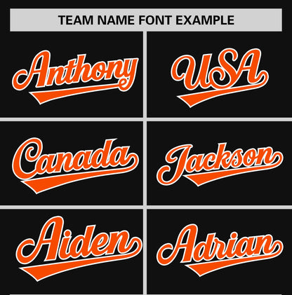Custom Black Orange T-shirt Classic Style Stripe Fashion Sports Shirt for Youth & Adults