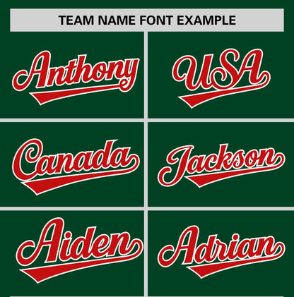 Custom Green Red T-shirt Classic Style Stripe Fashion Sports Shirt for Youth & Adults